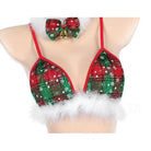Reindeer Inspired Tutu Lingerie Set with Fur Trim and Antlers - Cosparty
