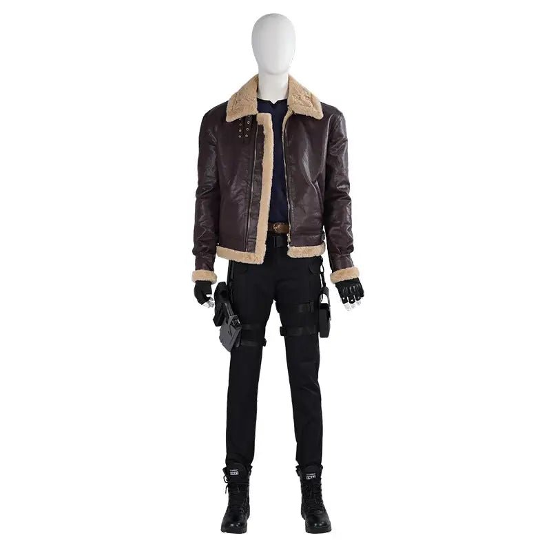Resident Evil 4 Remastered Leon Kennedy Cosplay Costume Set - Cosparty