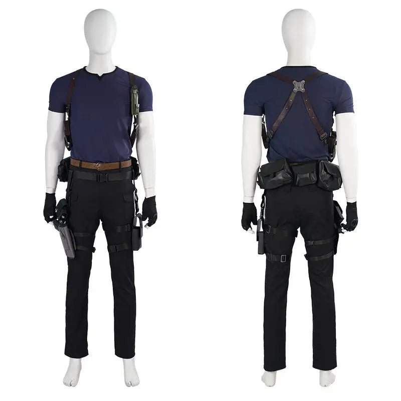 Resident Evil 4 Remastered Leon Kennedy Cosplay Costume Set - Cosparty