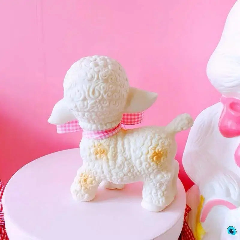 Retro Baby Lamb Rubber Toy for Vintage Cosparty Fun - toys