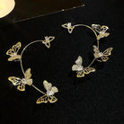 Rhinestone Butterfly Ear Cuffs for Kawaii Jewelry Collection - Cosparty