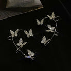 Rhinestone Butterfly Ear Cuffs for Kawaii Jewelry Collection - Cosparty