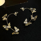 Rhinestone Butterfly Ear Cuffs - butterflies, butterfly, ear cuff, ear cuffs, fake jewelry Cosparty