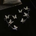 Rhinestone Butterfly Ear Cuffs for Kawaii Jewelry Collection - earrings