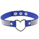 Rhinestone Heart Choker Necklace for Kawaii Aesthetic Princesses - Cosparty