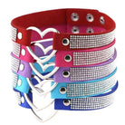 Rhinestone Heart Choker Necklace for Kawaii Aesthetic Princesses - Cosparty