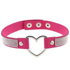 Rhinestone Heart Choker Necklace for Kawaii Aesthetic Princesses - Cosparty