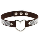 Rhinestone Heart Choker Necklace for Kawaii Aesthetic Princesses - Cosparty