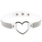Rhinestone Heart Choker Necklace for Kawaii Aesthetic Princesses - Cosparty