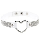 White Rhinestone Diamond Choker Necklace Kinky Collar Necklace BDSM Princess by DDLG Playground