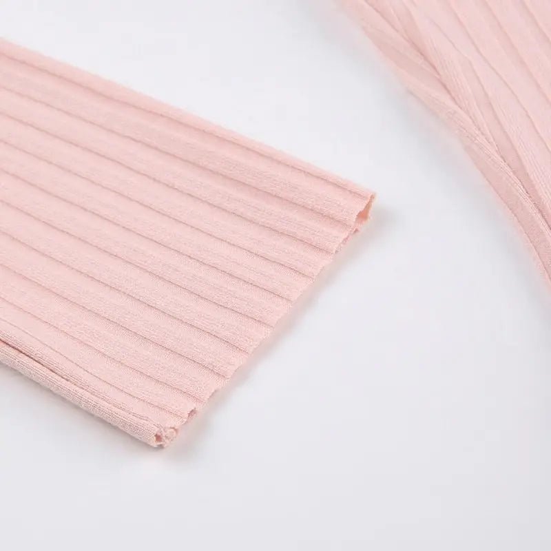 Ribbed Knit Cardigan Top for Angelcore and Fairycore Styles - Cosparty