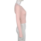 Ribbed Knit Cardigan Top for Angelcore and Fairycore Styles - Cosparty