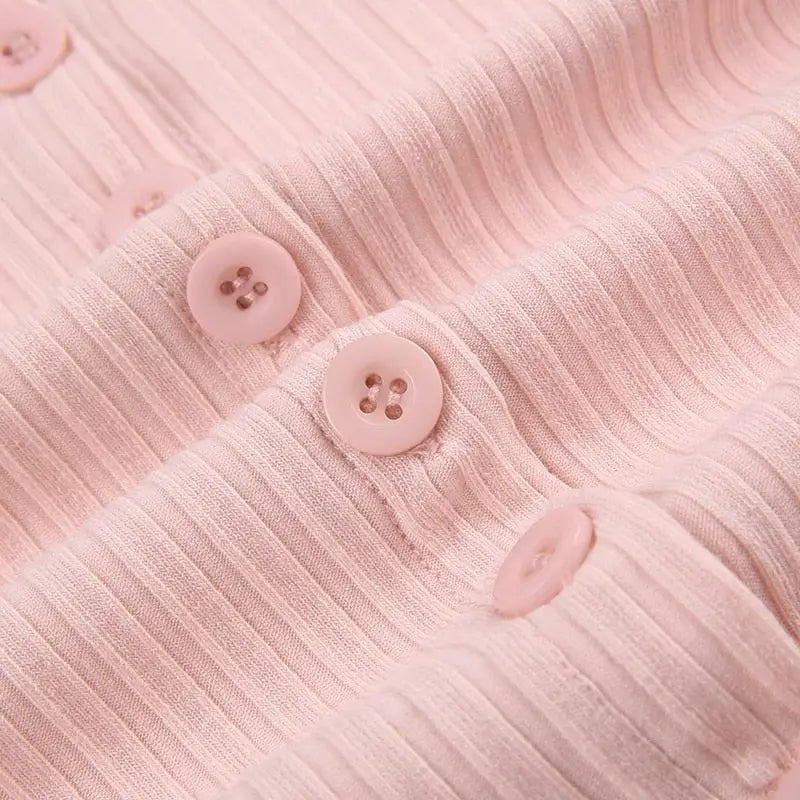 Ribbed Knit Cardigan Top for Angelcore and Fairycore Styles - Cosparty