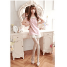 Rose Bud and Floral Embellished Nylon Leggings - Cosparty