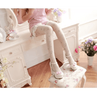 Rose Bud and Floral Embellished Nylon Leggings - Cosparty