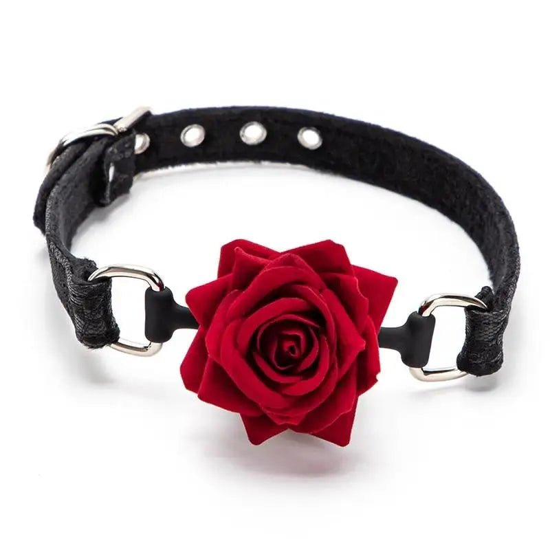 Rose Flower Ball Gag for Stylish BDSM Play - Cosparty