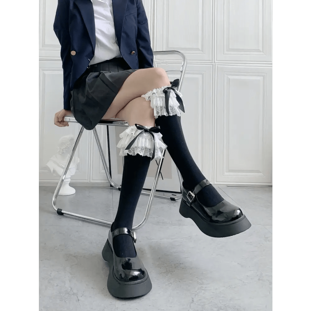 Ruffled Knee Socks for a Cute Kawaii and Fairycore Look - Cosparty