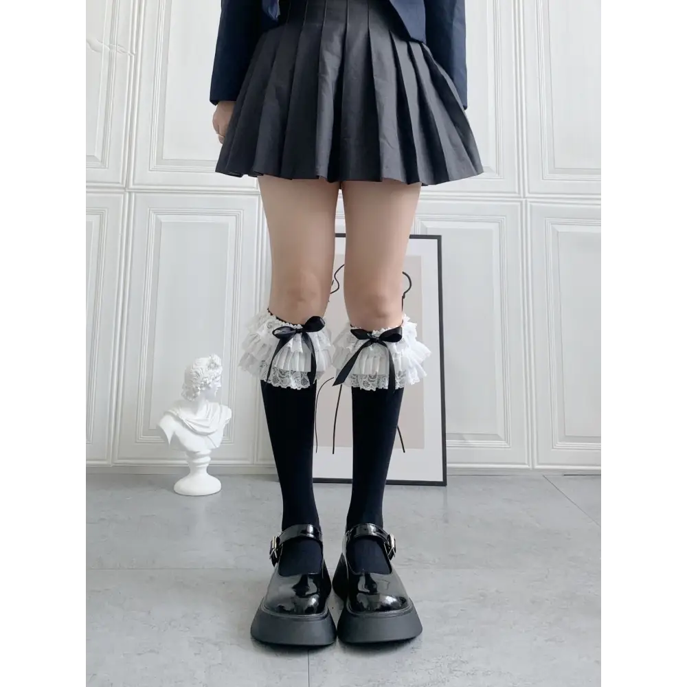 Ruffled Knee Socks for a Cute Kawaii and Fairycore Look - socks