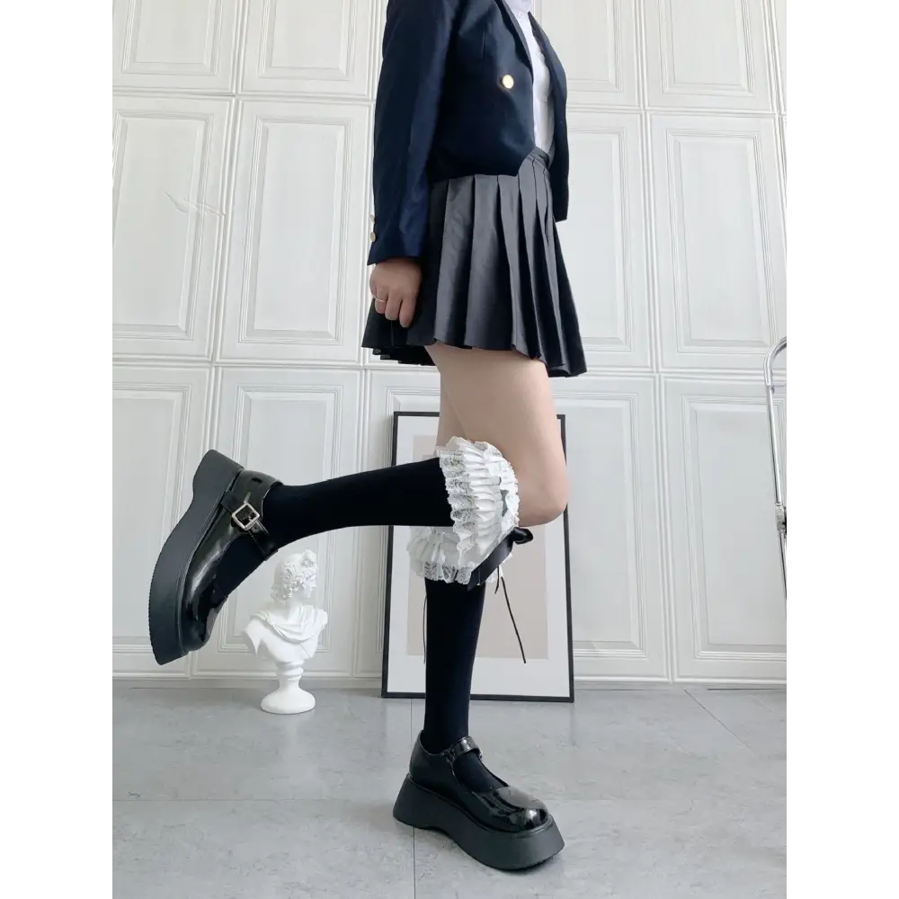 Ruffled Knee Socks for a Cute Kawaii and Fairycore Look - socks