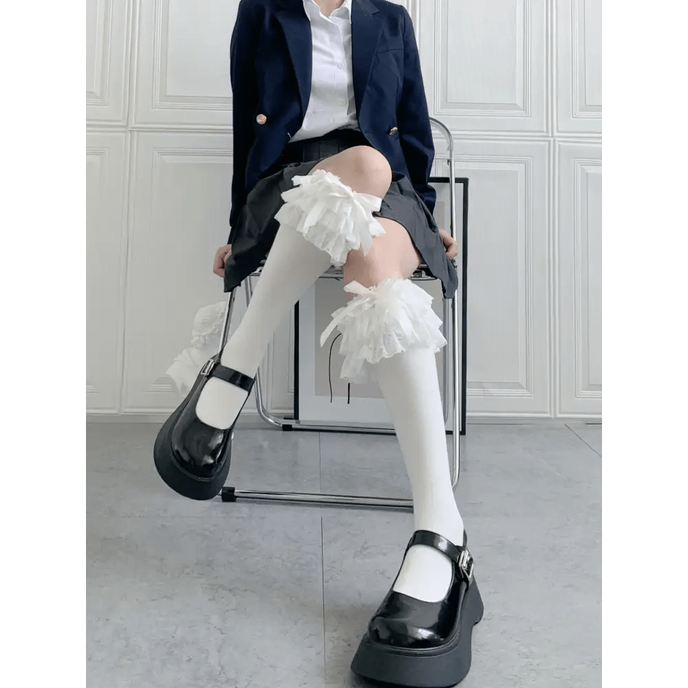 Ruffled Knee Socks for a Cute Kawaii and Fairycore Look - Cosparty