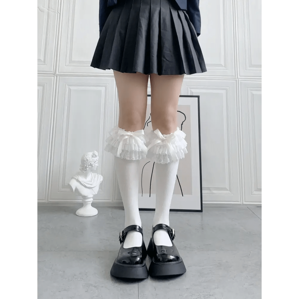 Ruffled Knee Socks for a Cute Kawaii and Fairycore Look - Cosparty