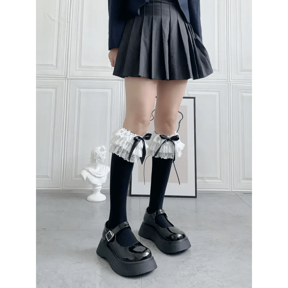 Ruffled Knee Socks for a Cute Kawaii and Fairycore Look - Cosparty