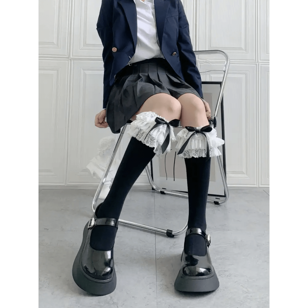 Ruffled Knee Socks for a Cute Kawaii and Fairycore Look - Cosparty