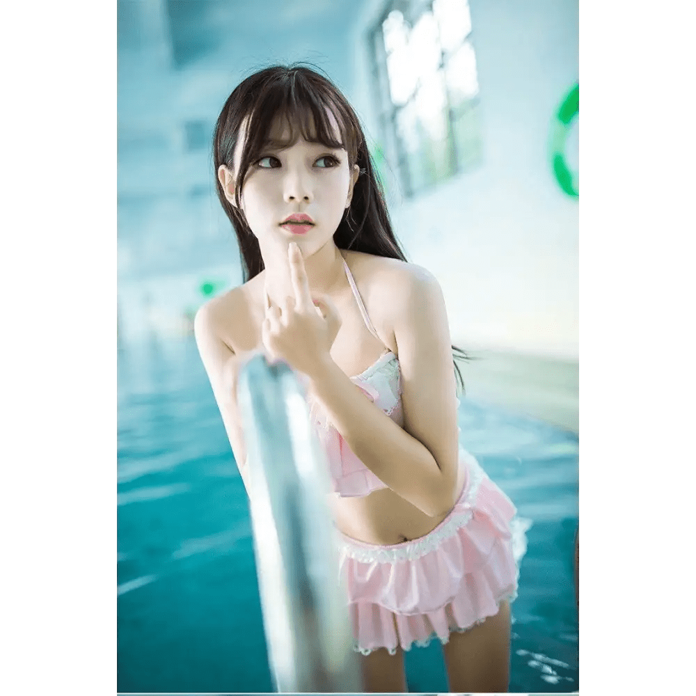 Ruffled Pink Princess Lingerie Set for Kawaii Beach Parties - Cosparty