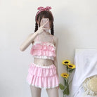 Ruffled Pink Princess Lingerie Set for Kawaii Beach Parties - lingerie