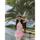 Ruffled Pink Princess Lingerie Set for Kawaii Beach Parties - Cosparty