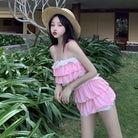 Ruffled Pink Princess Lingerie Set for Kawaii Beach Parties - Cosparty