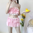 Ruffled Pink Princess Lingerie Set for Kawaii Beach Parties - lingerie