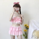 Ruffled Pink Princess Lingerie Set for Kawaii Beach Parties - lingerie