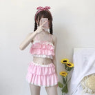 Ruffled Pink Princess Lingerie Set for Kawaii Beach Parties - Cosparty