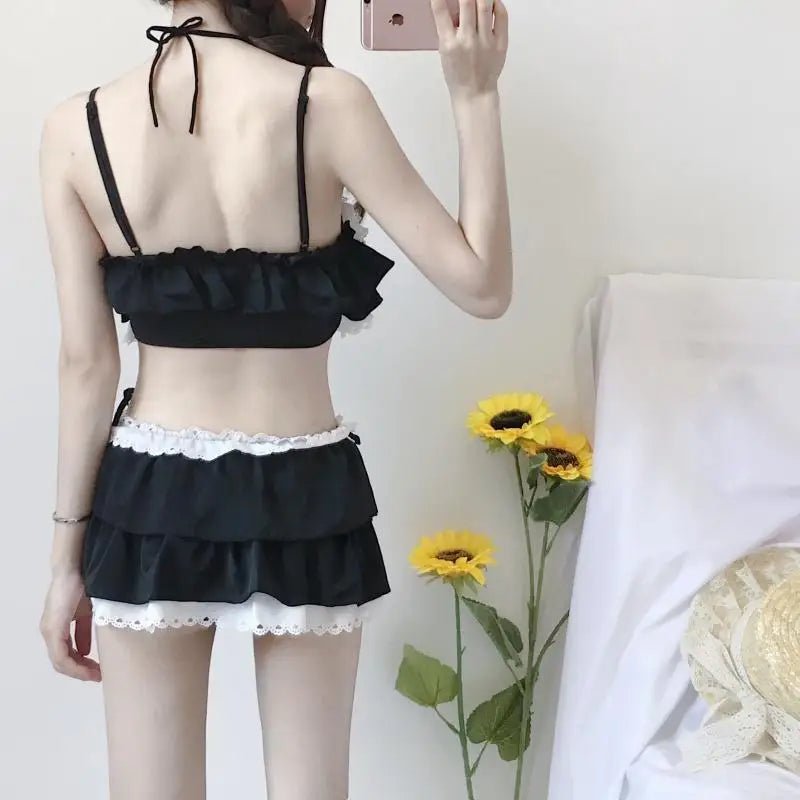 Ruffled Pink Princess Lingerie Set for Kawaii Beach Parties - Cosparty