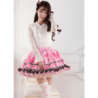 Ruffled Pink Princess Skirt with Floral Pattern for Elegant Style - Cosparty