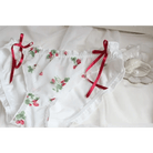 Ruffled Strawberry Patterned Underwear with Lace Trim and Ribbons - Cosparty