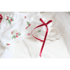 Ruffled Strawberry Patterned Underwear with Lace Trim and Ribbons - Cosparty