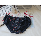 Ruffled Strawberry Patterned Underwear with Lace Trim and Ribbons - Cosparty
