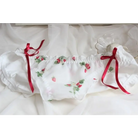 Ruffled Strawberry Patterned Underwear with Lace Trim and Ribbons - underwear