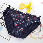 Ruffled Strawberry Patterned Underwear with Lace Trim and Ribbons - Cosparty