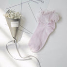 Ruffled Trim Ankle Socks for a Cute and Flirty Touch - Cosparty
