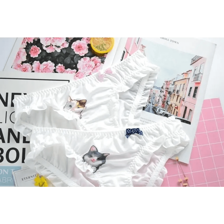 Ruffled White Kitten Panties for Neko Cuties - Cosparty