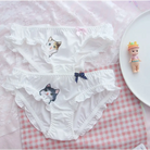 Ruffled White Kitten Panties for Neko Cuties - underwear