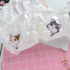 Ruffled White Kitten Panties for Neko Cuties - underwear