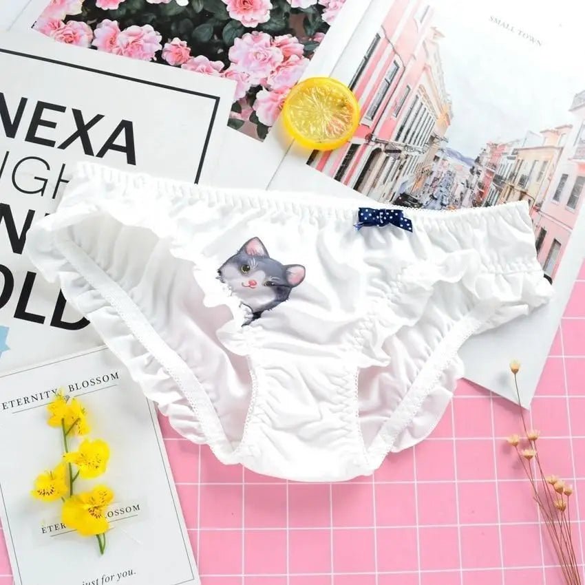 Ruffled White Kitten Panties for Neko Cuties - Cosparty
