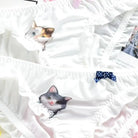 Ruffled White Kitten Panties for Neko Cuties - underwear