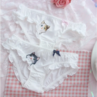 Ruffled White Kitten Panties for Neko Cuties - underwear