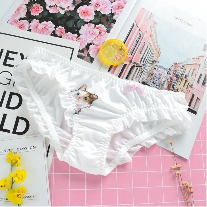 Ruffled White Kitten Panties for Neko Cuties - Cosparty
