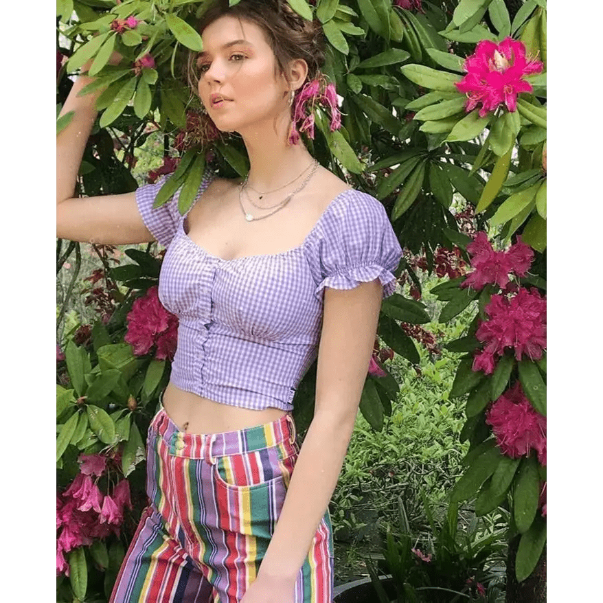 Rustic Country Baby Crop Sweetheart Button - Up Top In Stock - Cosparty